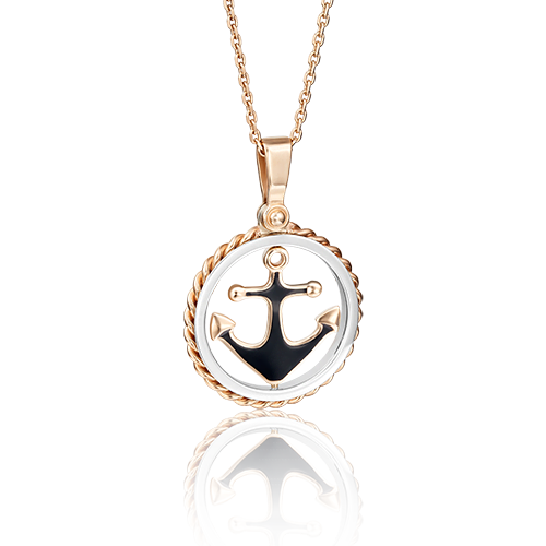 

Кулон из комбинированного золота PLATINA jewelry 03-2457-00-000-1111-25, эмаль, 03-2457-00-000-1111-25