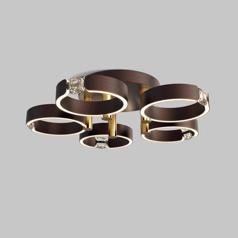 

Светодиодная люстра MX 10555-5 Coffee (LED 3200K+6500K,120W), потолочная светодиодная люстра