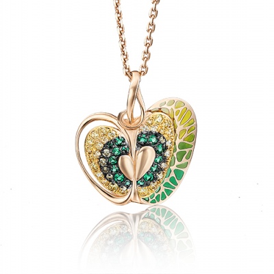 

Кулон из красного золота PLATINA jewelry 03-2574-00-404-1110-65, фианит/эмаль, 03-2574-00-404-1110-65