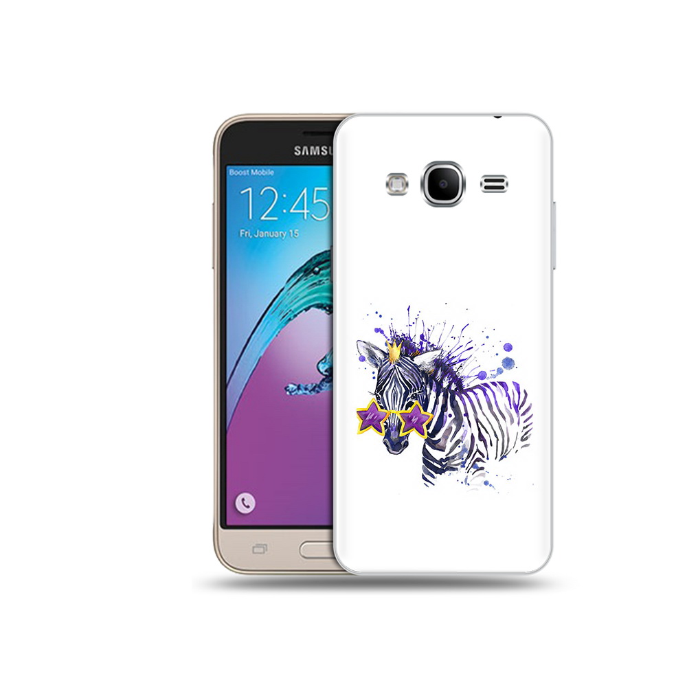 

Чехол MyPads Tocco для Samsung Galaxy J3 (2016) акварельная зебра (PT29089.580.215), Прозрачный, Tocco