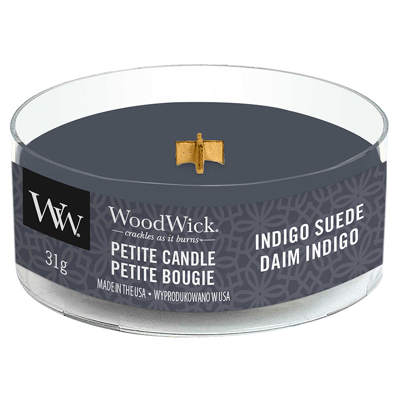 

Свеча мини Woodwick Индиго замша