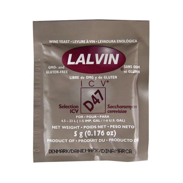 

Дрожжи винные LALVIN ICV D-47 5 г