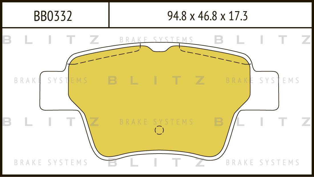 

Тормозные колодки BLITZ задние дисковые для Citroen C4/Peugeot 307 2004- BB0332