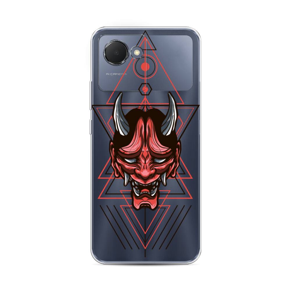 

Чехол на Realme Narzo 50i Prime "Hanya Oni mask", Серый;красный;черный, 2510650-4