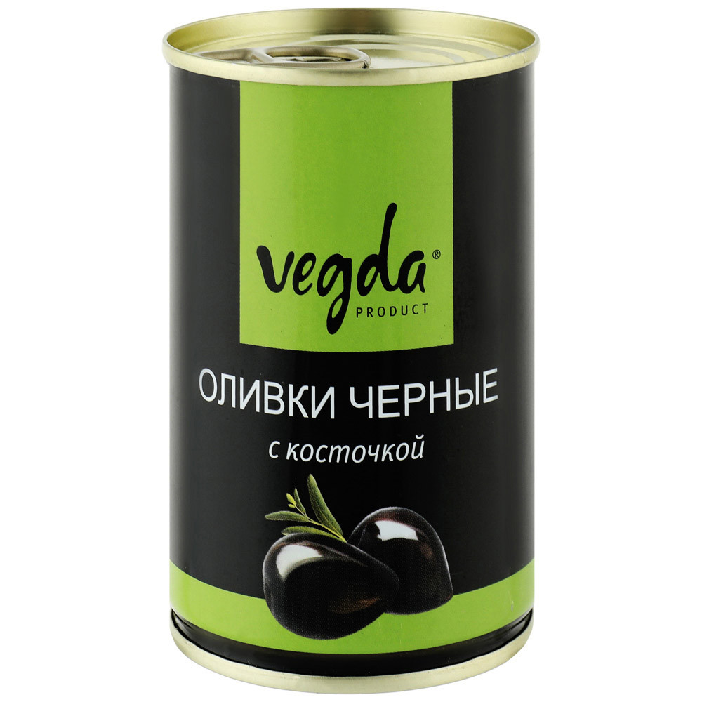 фото Оливки vegda product черные 300 мл