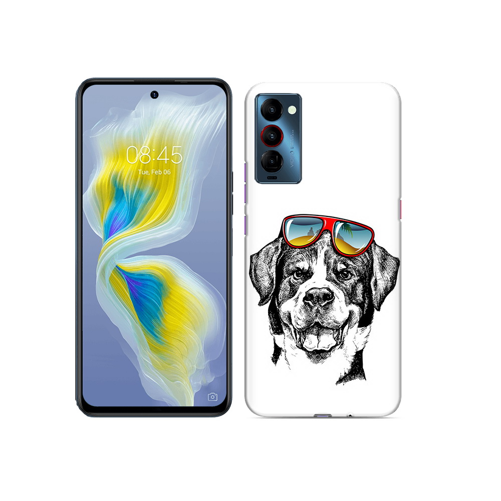 

Чехол MyPads Tocco для Tecno Camon 18 счастливая собака, Прозрачный, Tocco
