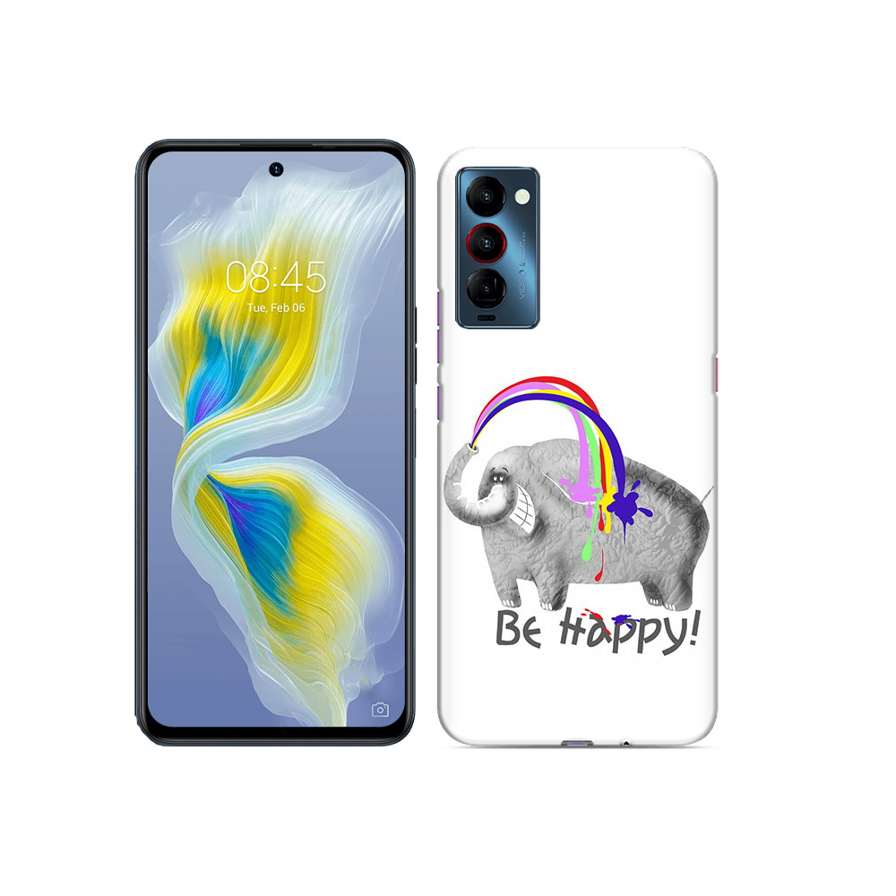 

Чехол MyPads Tocco для Tecno Camon 18 счастливый слон, Прозрачный, Tocco