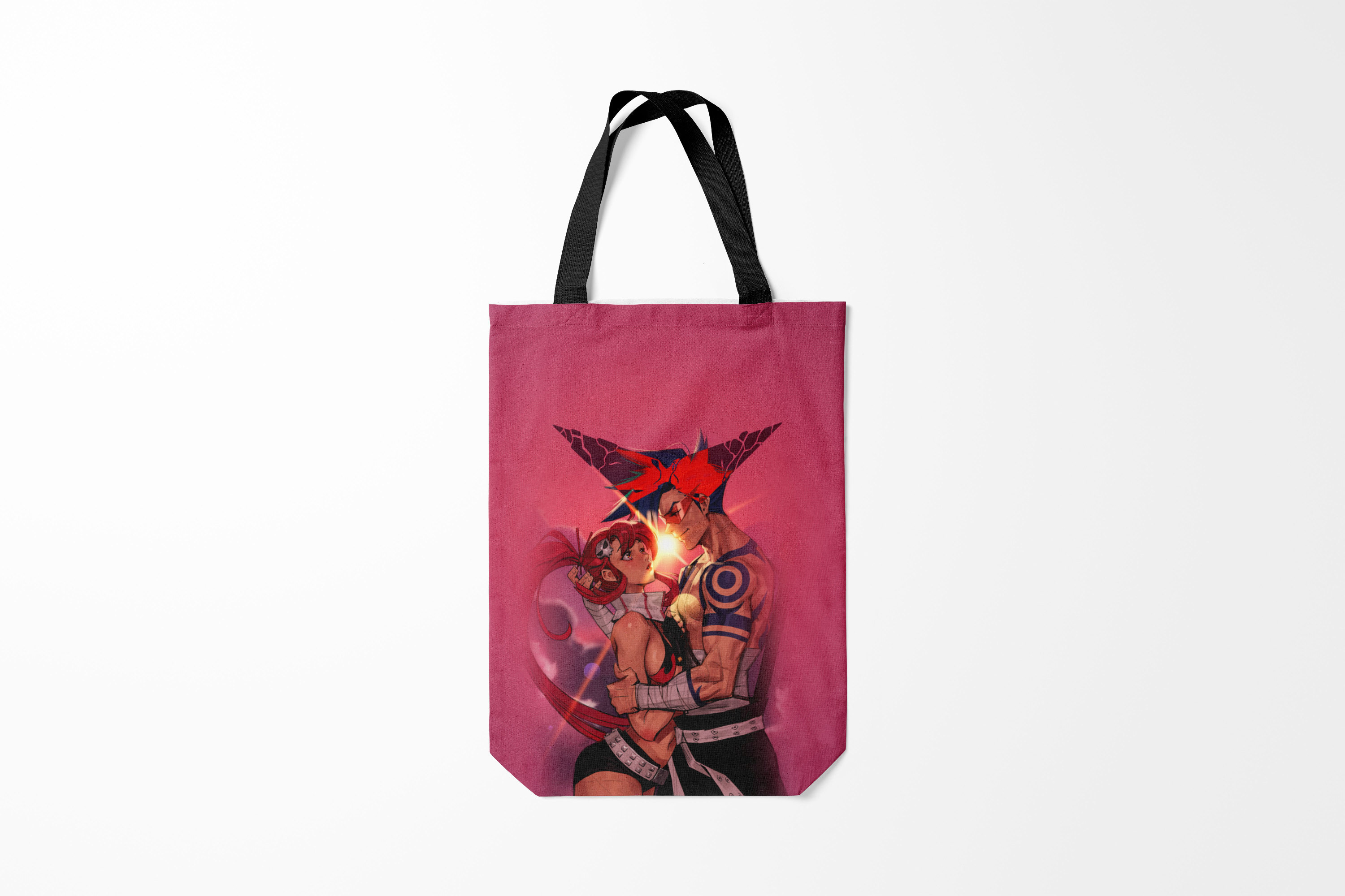 

Сумка шoппер унисекс Burnettie Гуррен Лаганн Kamina and Yoko, розовый, Гуррен Лаганн Kamina and Yoko
