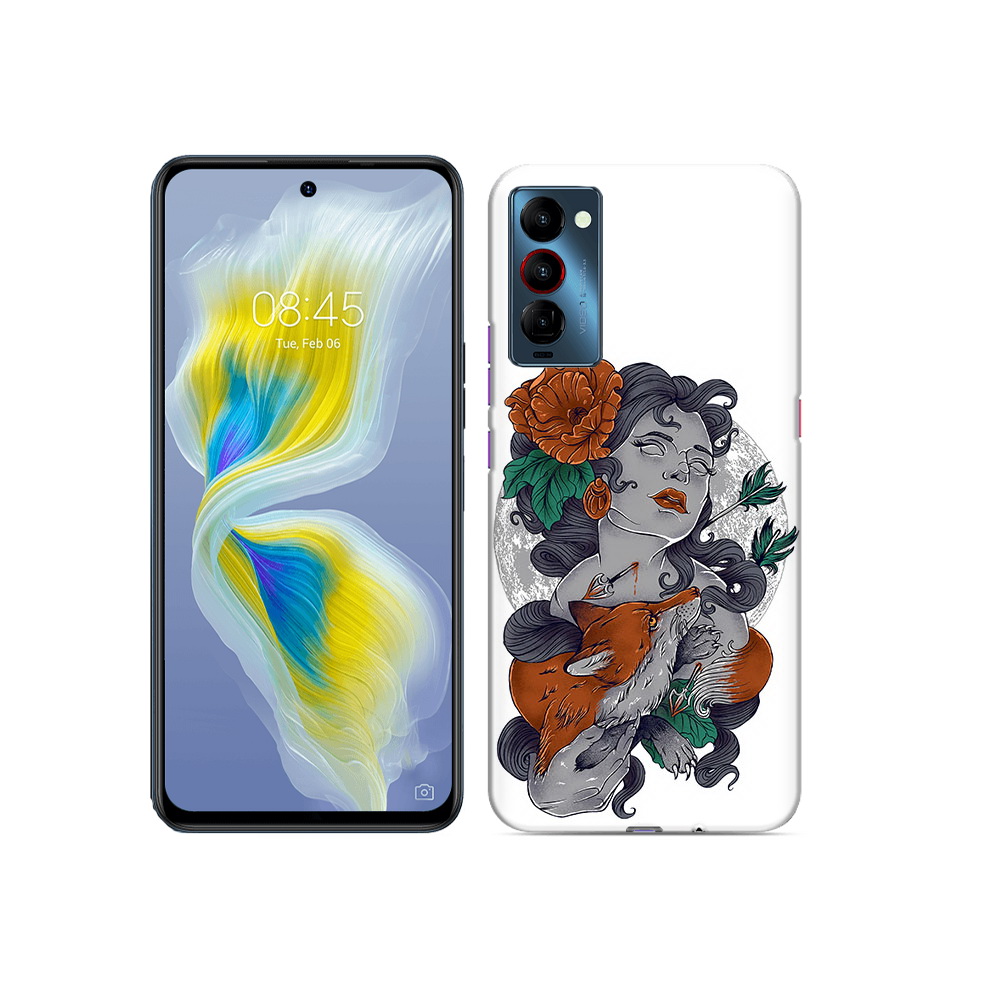 

Чехол MyPads Tocco для Tecno Camon 18 темная девушка с лисой, Прозрачный, Tocco