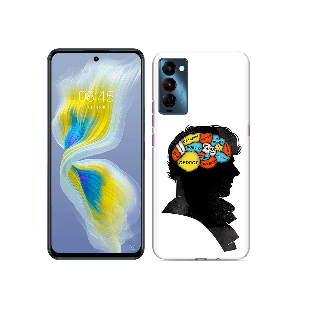 

Чехол MyPads Tocco для Tecno Camon 18 темный рисунок, Прозрачный, Tocco