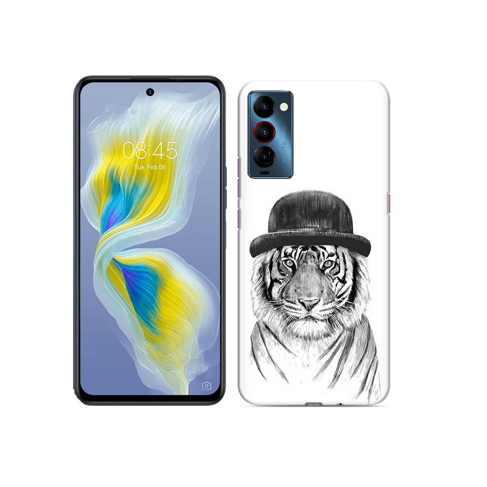 

Чехол MyPads Tocco для Tecno Camon 18 тигр британец, Прозрачный, Tocco
