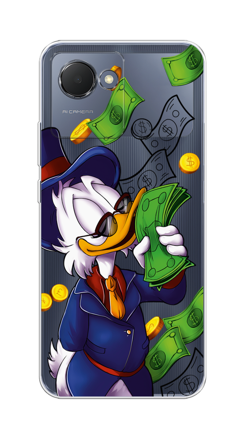 

Чехол на Realme Narzo 50i Prime "Scrooge McDuck with Money", Синий;зеленый;белый, 2510650-6