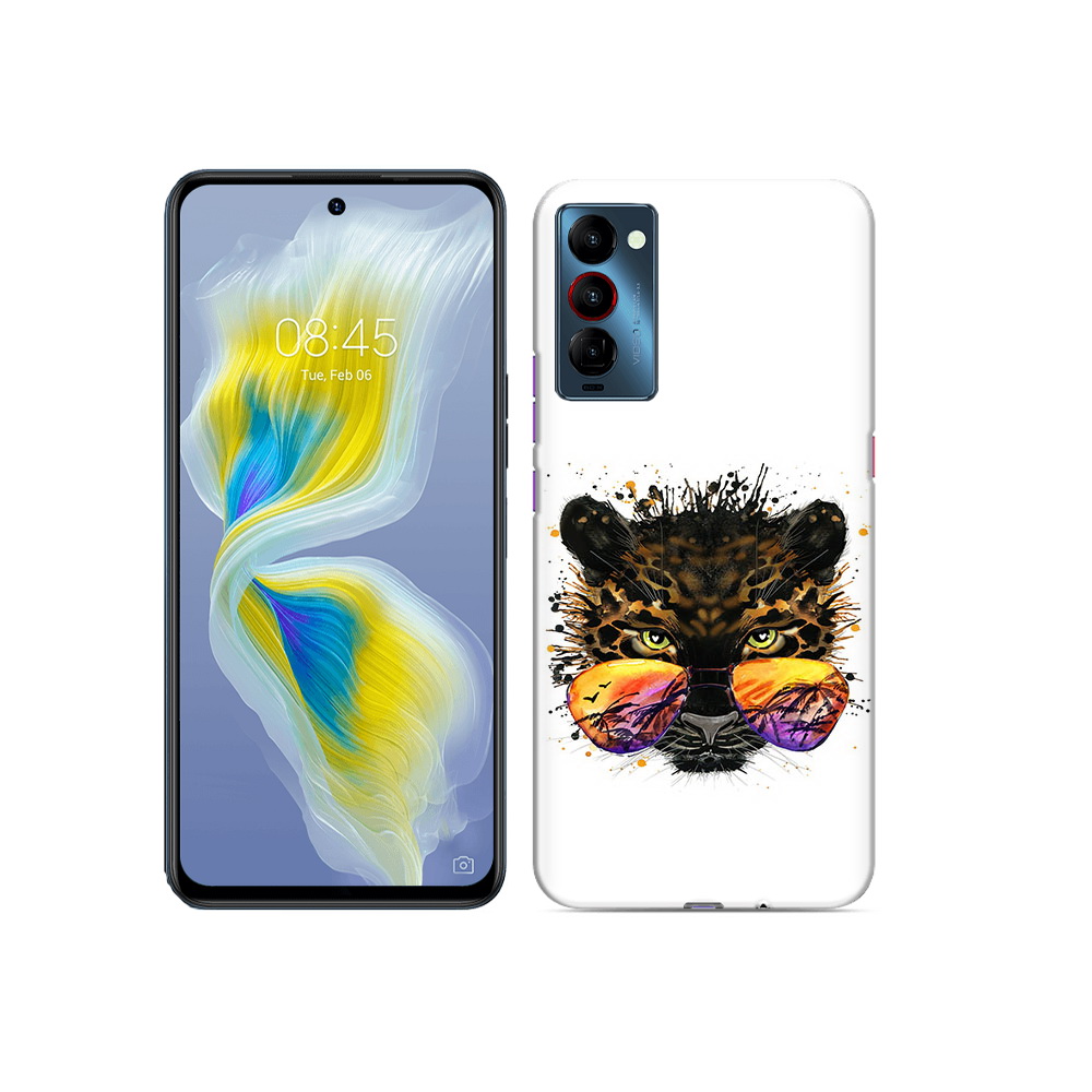 

Чехол MyPads Tocco для Tecno Camon 18 тропический леопард, Прозрачный, Tocco