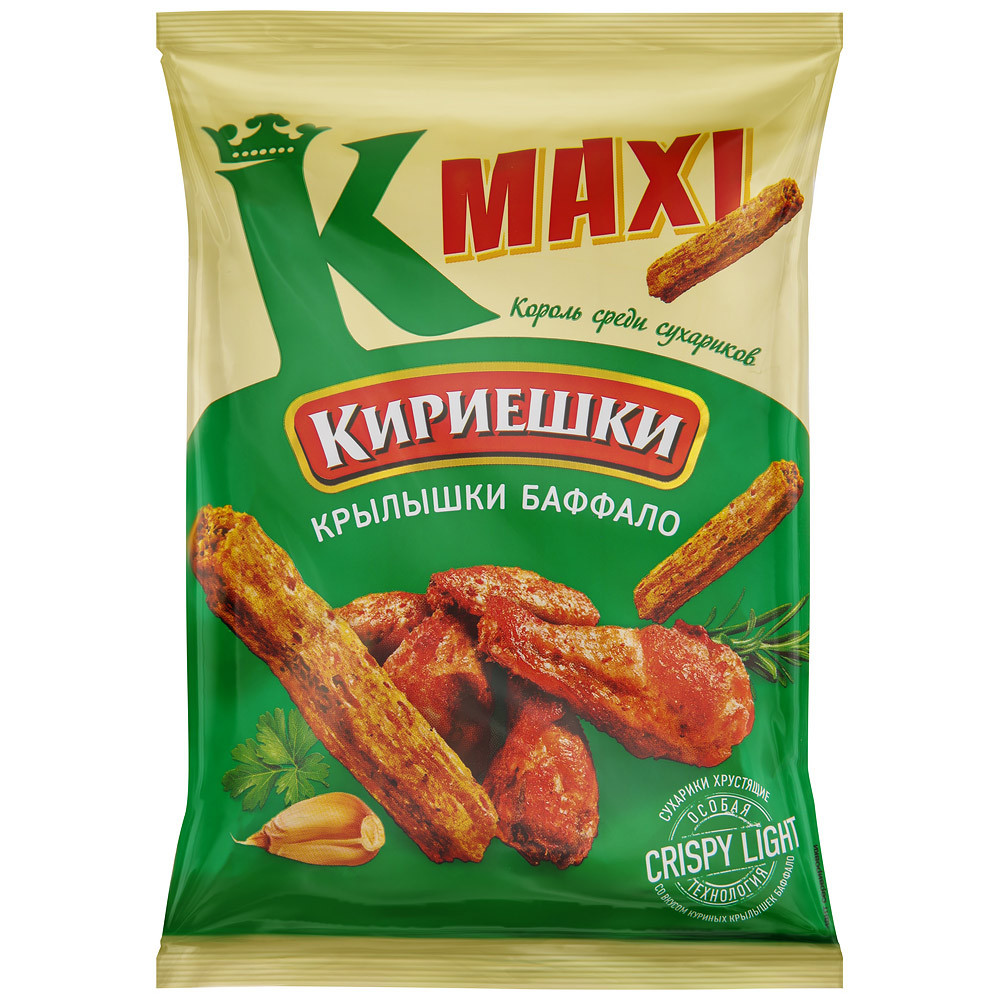 

Сухарики Кириешки Maxi со вкусом крылышек баффало 60 г