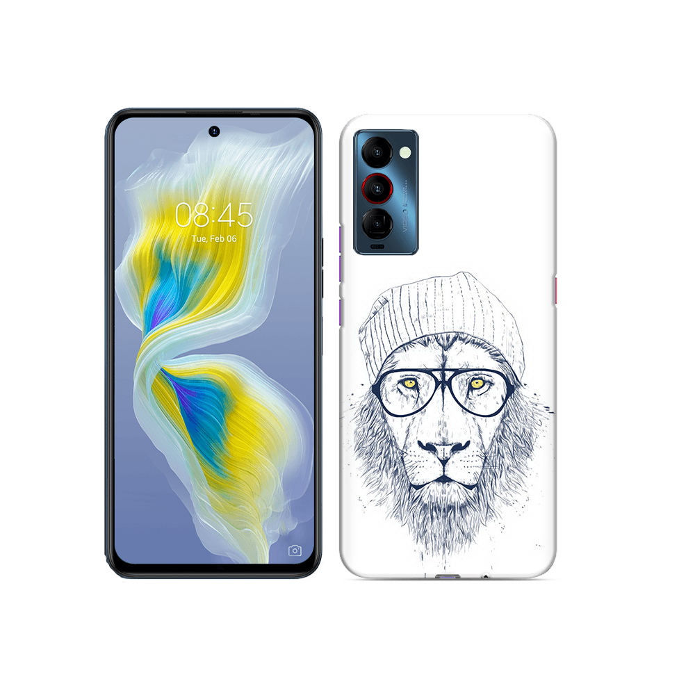 

Чехол MyPads Tocco для Tecno Camon 18 хиппи лев, Прозрачный, Tocco