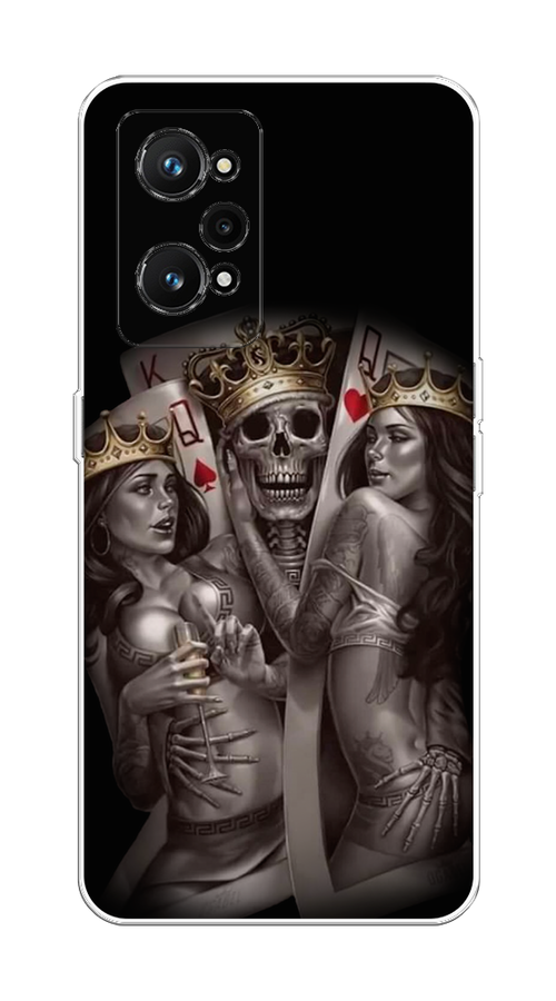 

Чехол на Realme GT Neo 3T "Карты король и королевы", Серый;желтый, 2510750-6