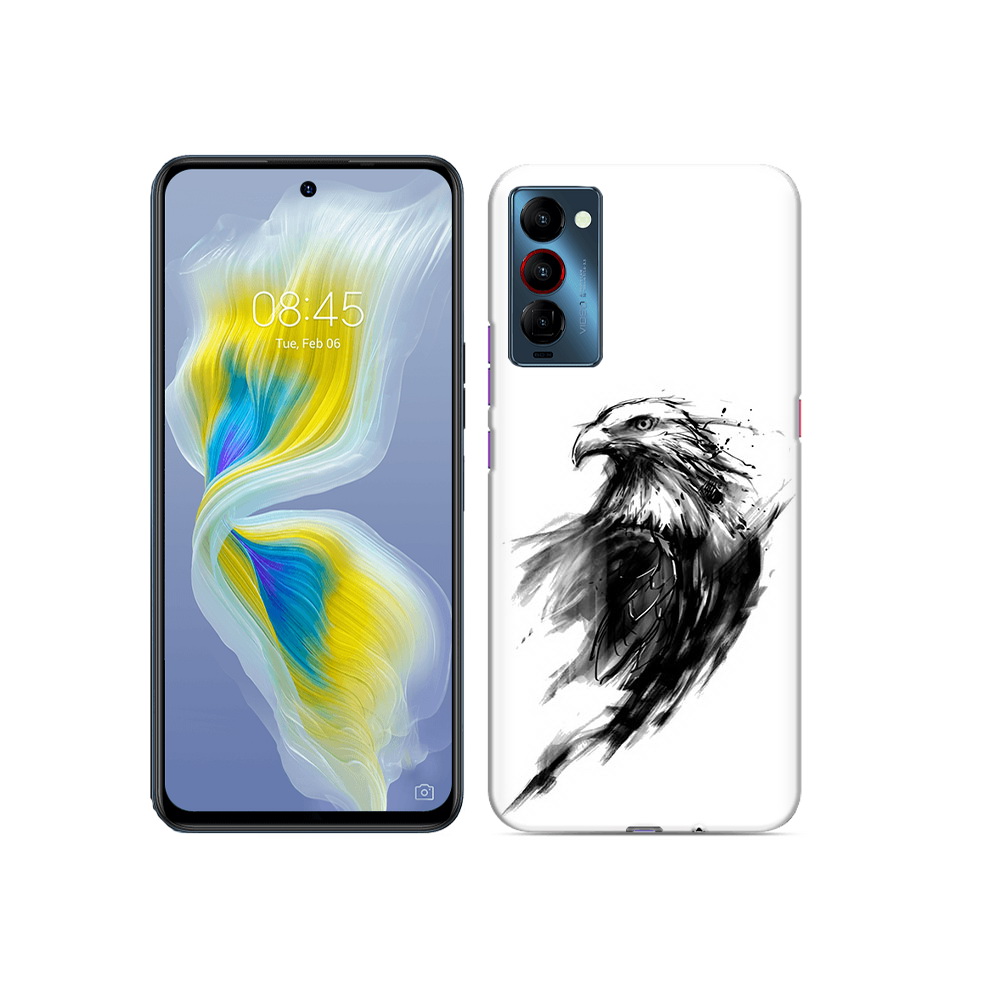 

Чехол MyPads Tocco для Tecno Camon 18 чб птица, Прозрачный, Tocco
