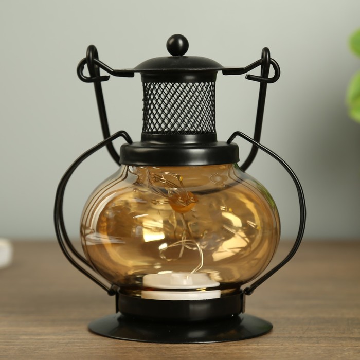 

Ночник настольный "Фонарь" LED черный 11,5х11,5х20 см.