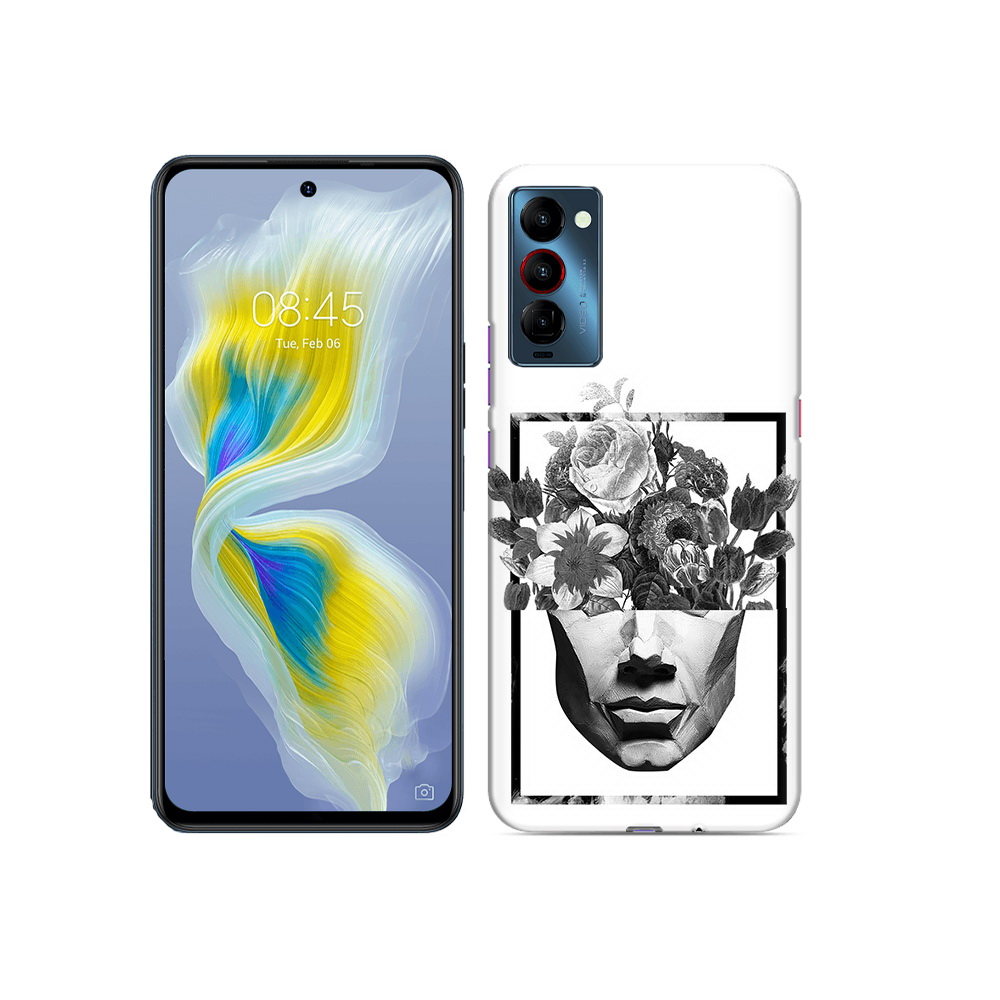 

Чехол MyPads Tocco для Tecno Camon 18 черно белая ваза в абстракции, Прозрачный, Tocco
