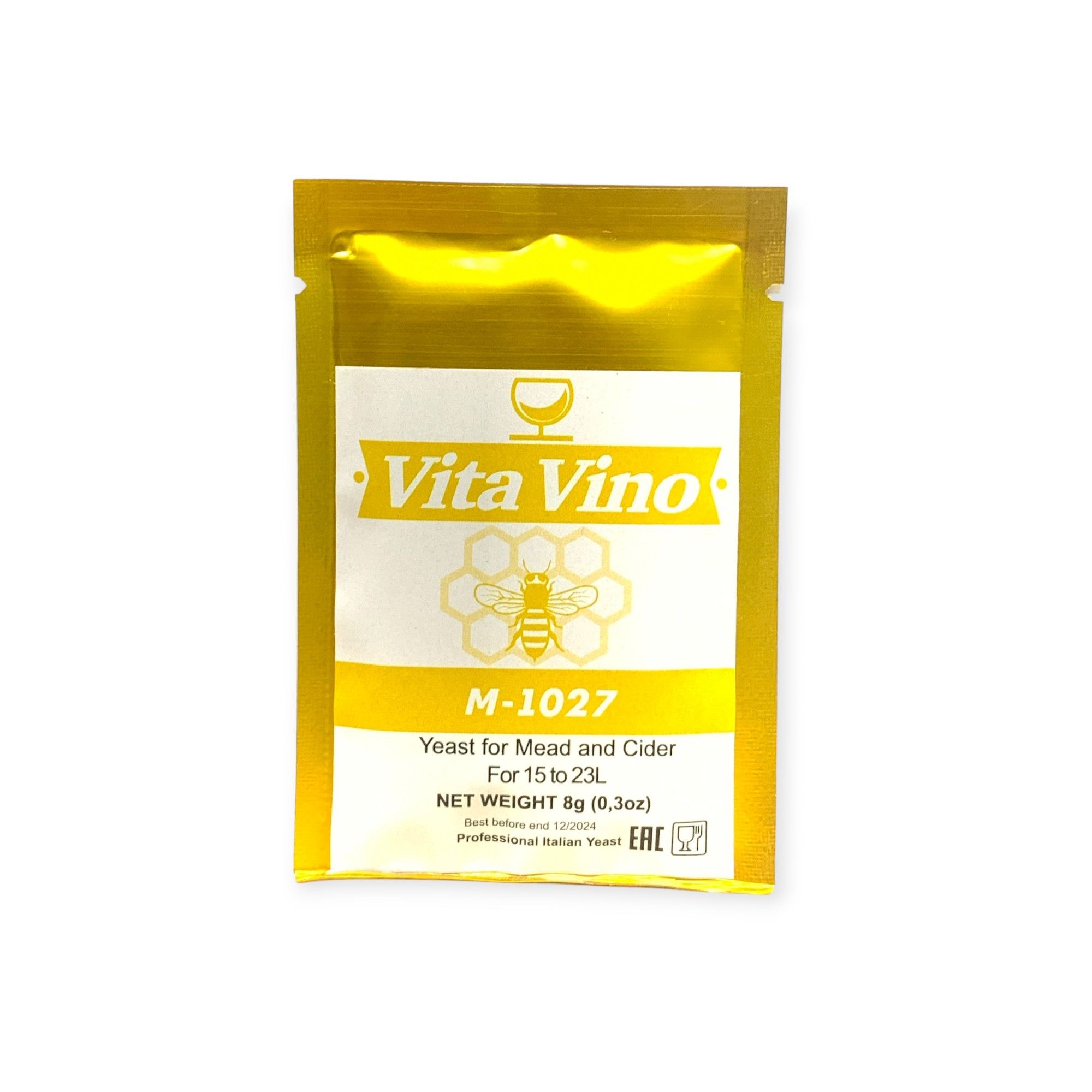 

Дрожжи винные VitaVino М-1027 для медовухи, 10 г