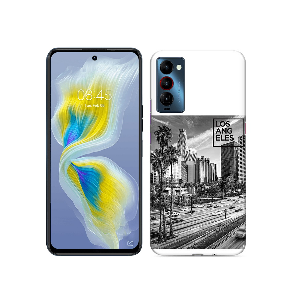 

Чехол MyPads Tocco для Tecno Camon 18 черно белый лос анджелес, Прозрачный, Tocco