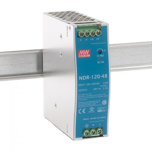 

Источник питания AC/DC 120Вт Mean Well NDR-120-48, NDR-120-48