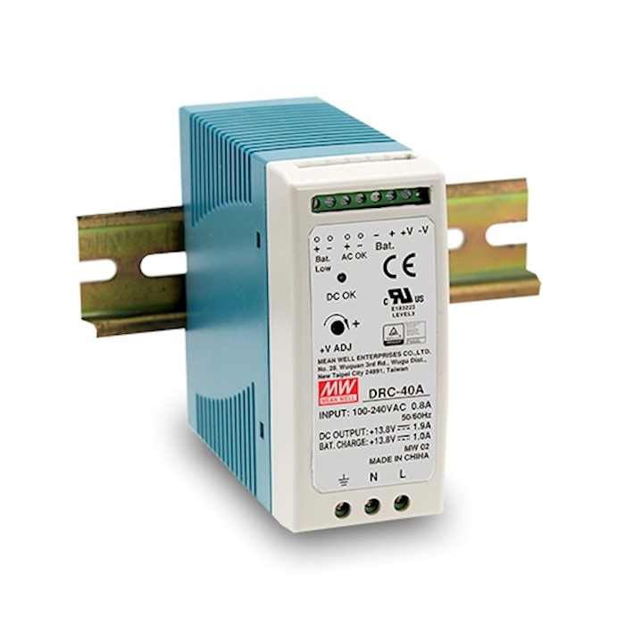 

Источник питания AC/DC Mean Well DRC-40A с функцией UPS 40Вт, DRC-40A