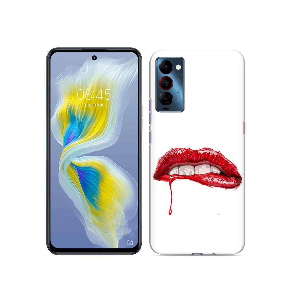 

Чехол MyPads Tocco для Tecno Camon 18 яркие красные губы, Прозрачный, Tocco