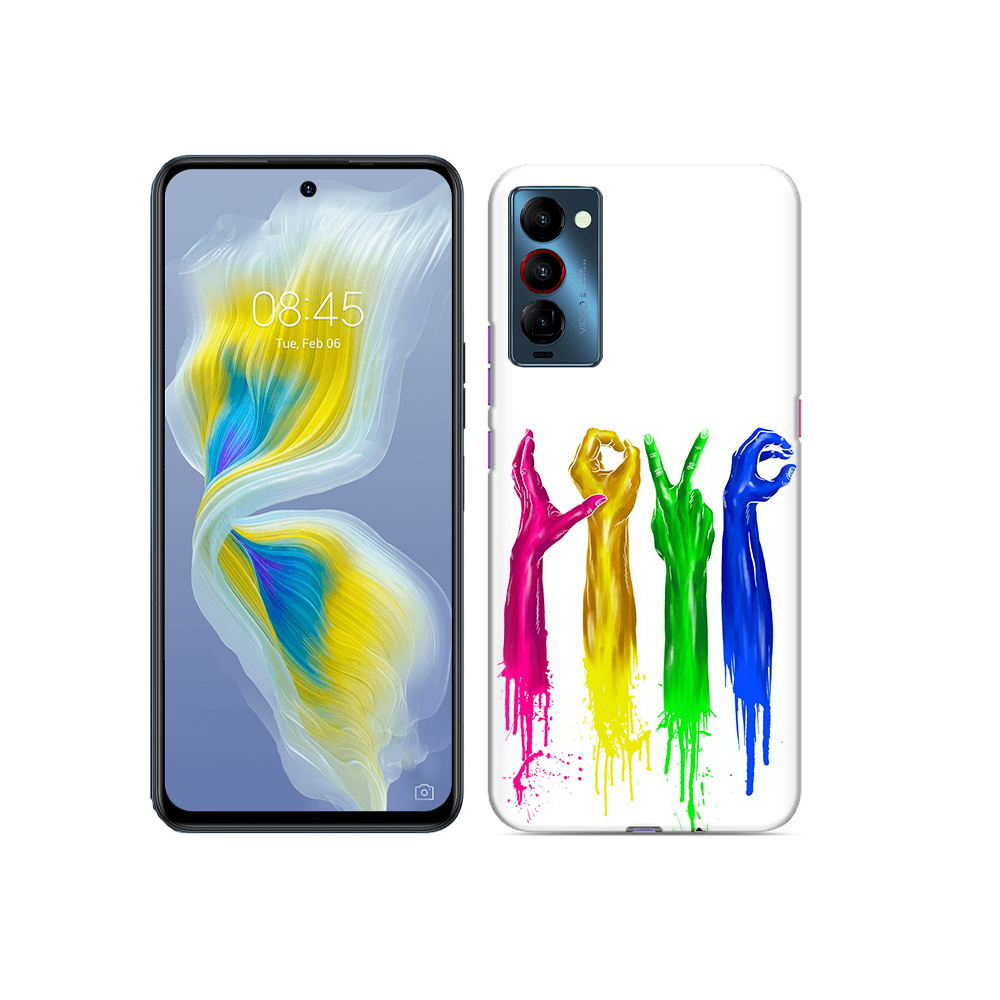 

Чехол MyPads Tocco для Tecno Camon 18 яркие руки love, Прозрачный, Tocco