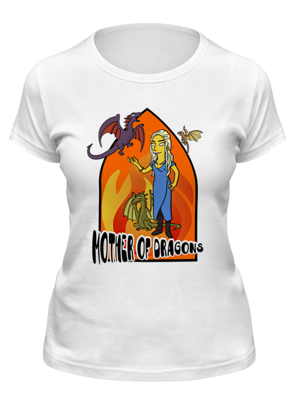 

Футболка женская Printio Mother of dragons белая XL, Mother of dragons
