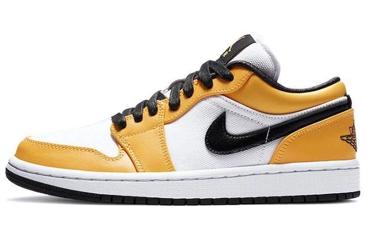 

Кеды унисекс Jordan Air Jordan 1 low laser orange желтые 42.5 EU, Желтый, Air Jordan 1 low laser orange