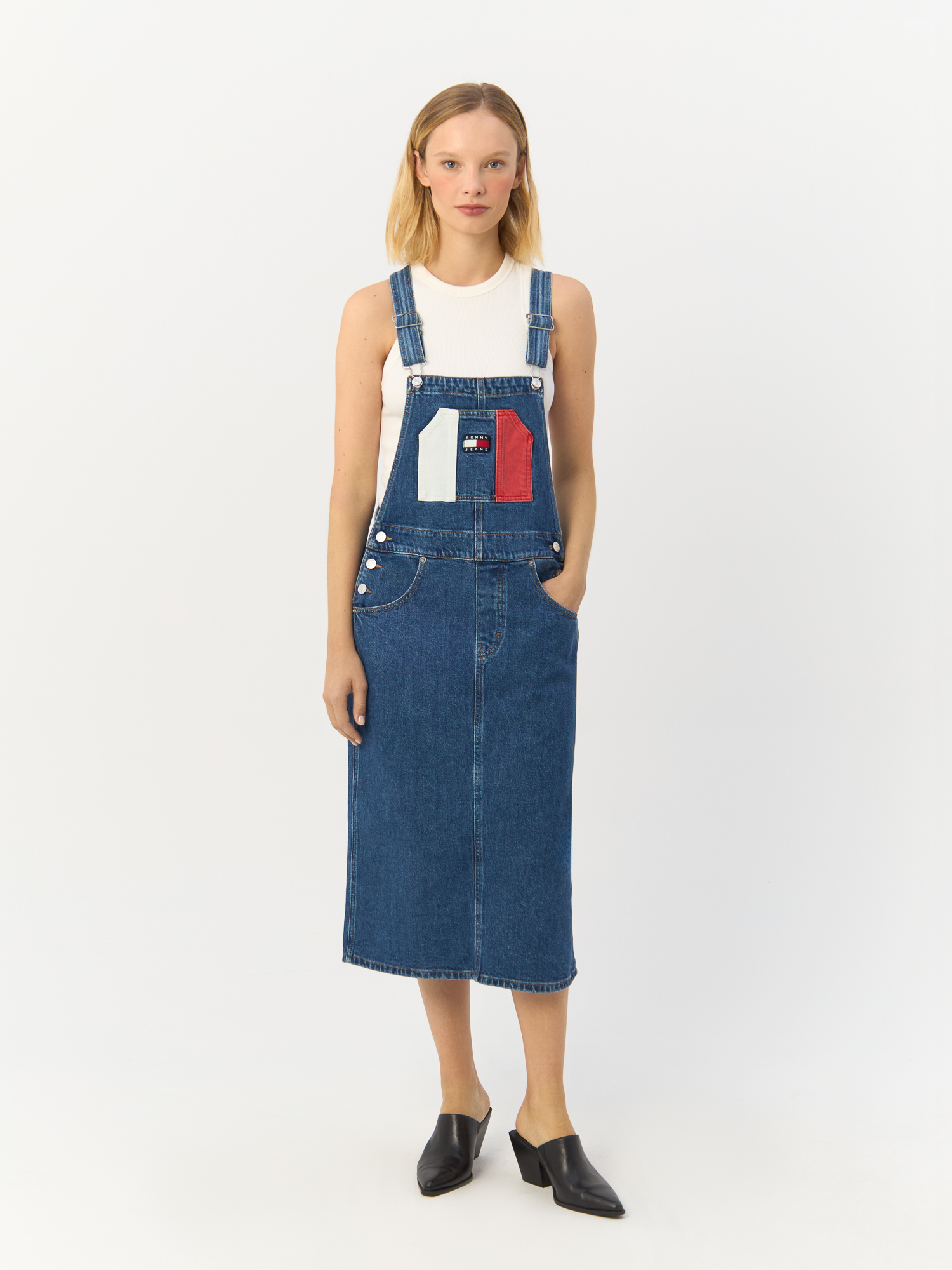 Сарафан женский Tommy Hilfiger Jeans Midi Denim Dress DW0DW18214 синий L 19790₽