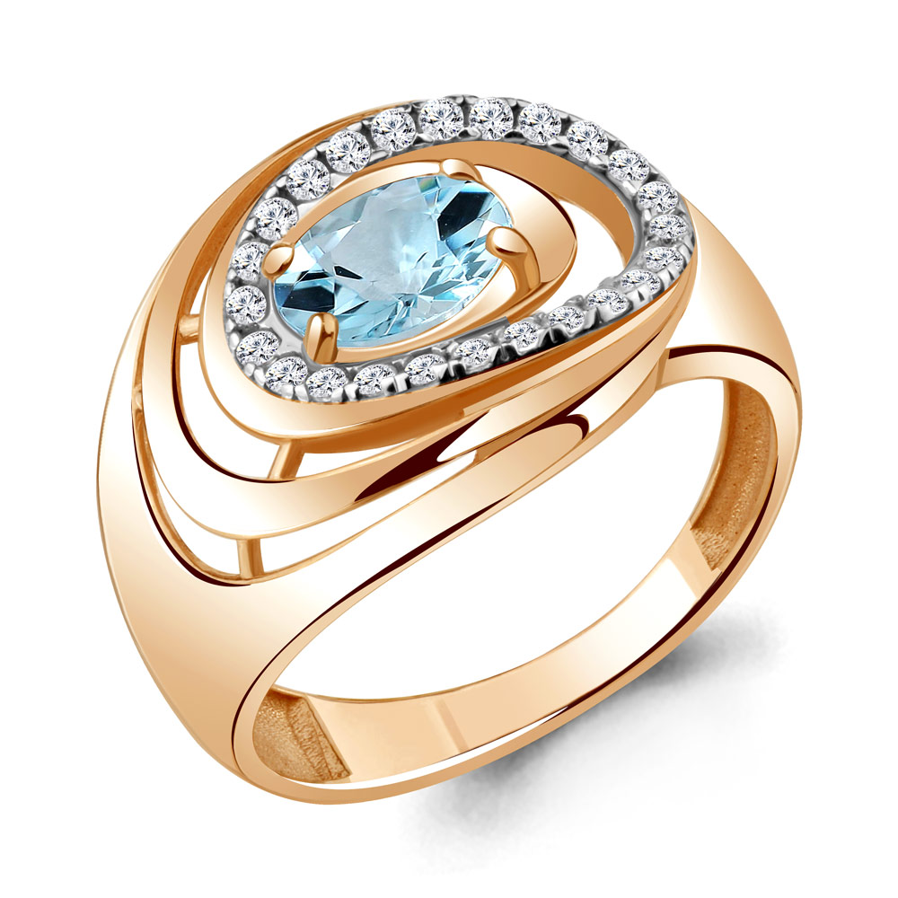 

Кольцо из серебра р. 17,5 AQUAMARINE 6917402А_925_з, 6917402А_925_з