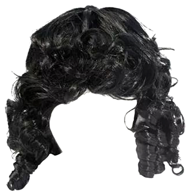 фото Волосы для кукол, цвет: черный, 10-11 см, арт. qs-10 arts&crafts 7709507