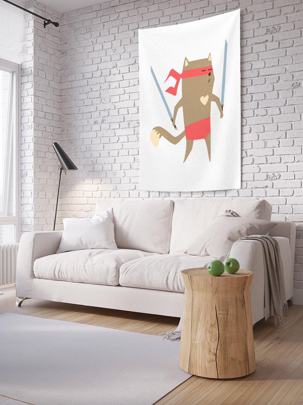 

Вертикальное фотопанно на стену JoyArty Кот-ниндзя 100x150 см, Кот-ниндзя
