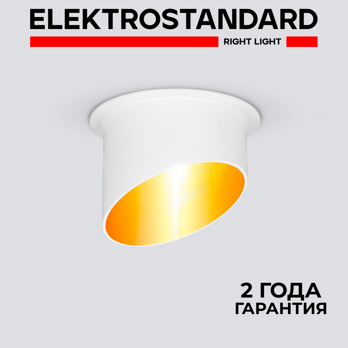 Встраиваемый потолочный светильник Elektrostandard Flami 7005 MR16 WH/GD G5.3 белый/золото