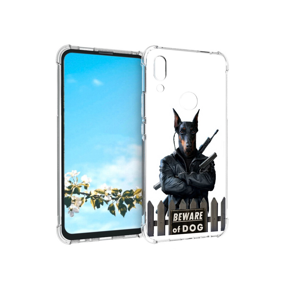 

Чехол MyPads Tocco для Huawei P Smart Z доберман, Прозрачный, Tocco