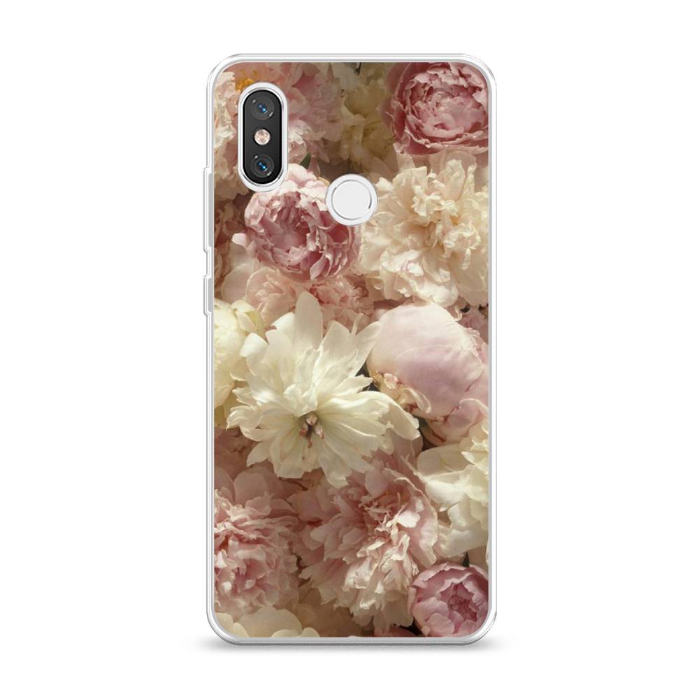 

Чехол Awog на Xiaomi Mi 8 "Пионы светлые", Разноцветный, 33550-8