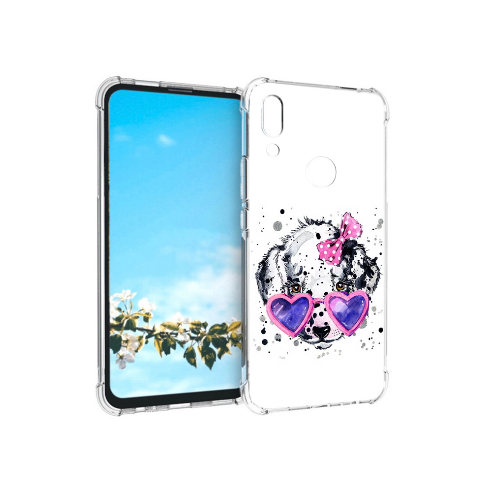 

Чехол MyPads Tocco для Huawei P Smart Z долматинец в очках, Прозрачный, Tocco