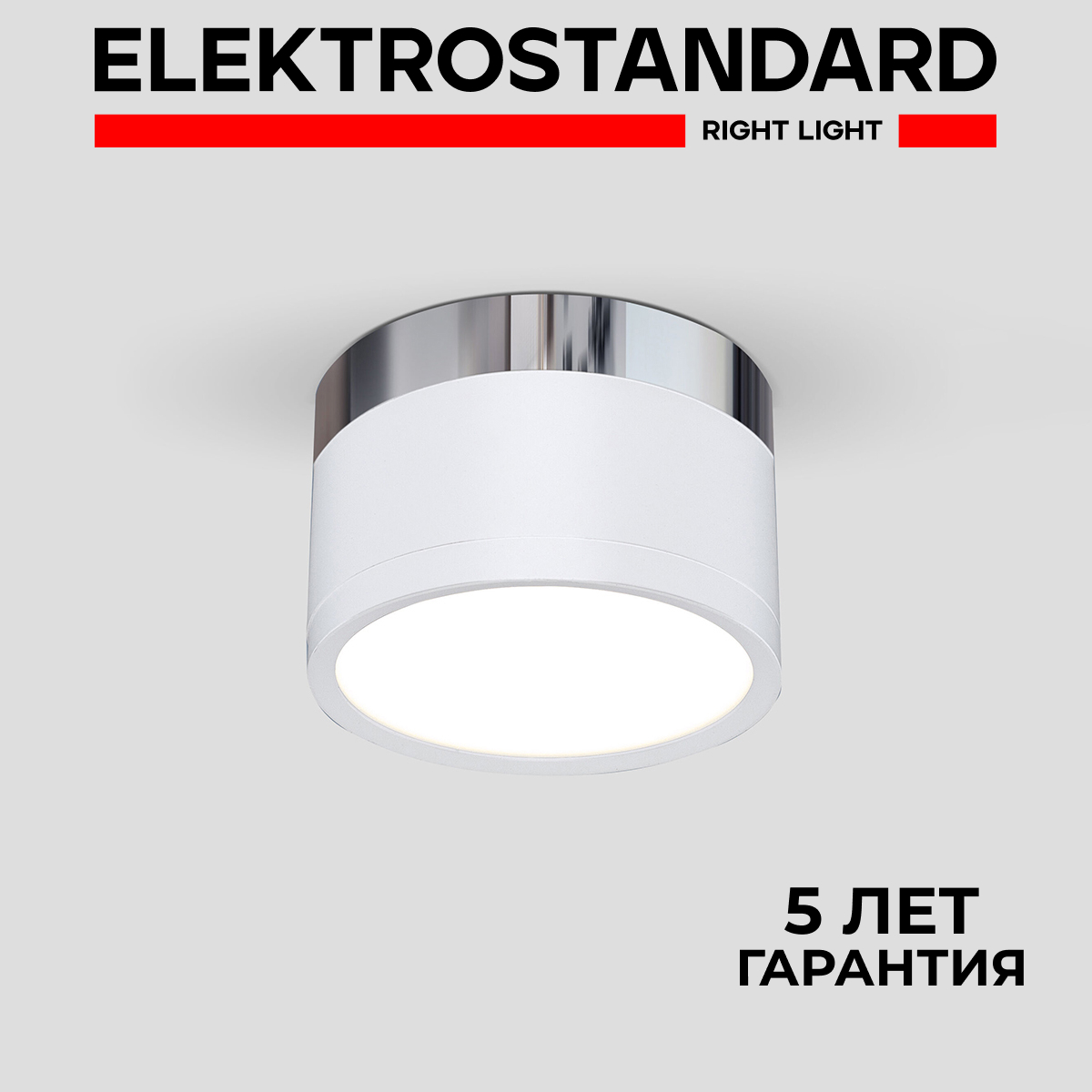 Накладной светодиодный светильник Elektrostandard DLR029 10W 4200K белый матовый/хром