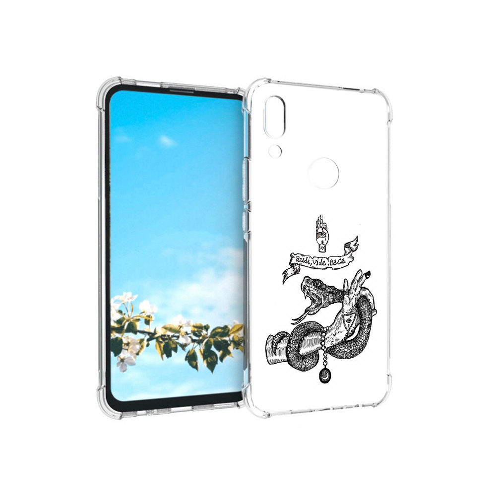 Чехол MyPads Tocco для Huawei P Smart Z змея на руке рисунок