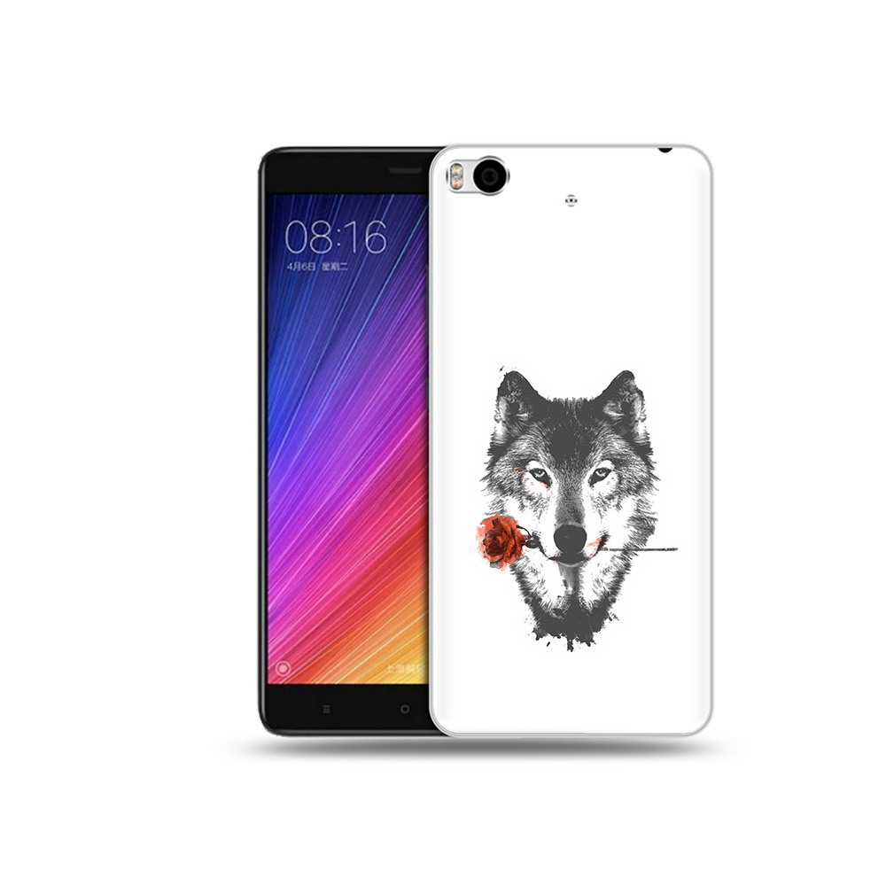 

Чехол MyPads Tocco для Xiaomi Mi 5S волк с розой (PT91899.330.270), Прозрачный, Tocco