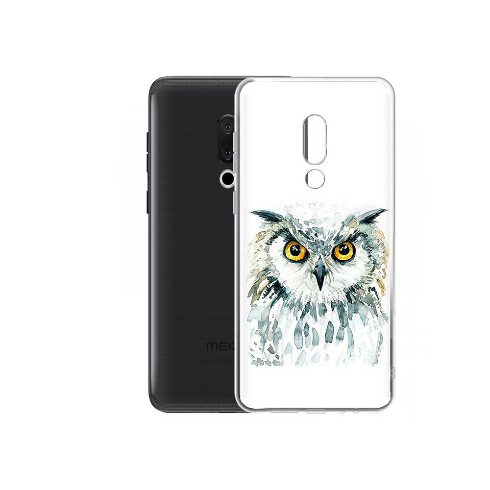 

Чехол MyPads Tocco для Meizu M15 Plus Серьезная сова, Прозрачный, Tocco