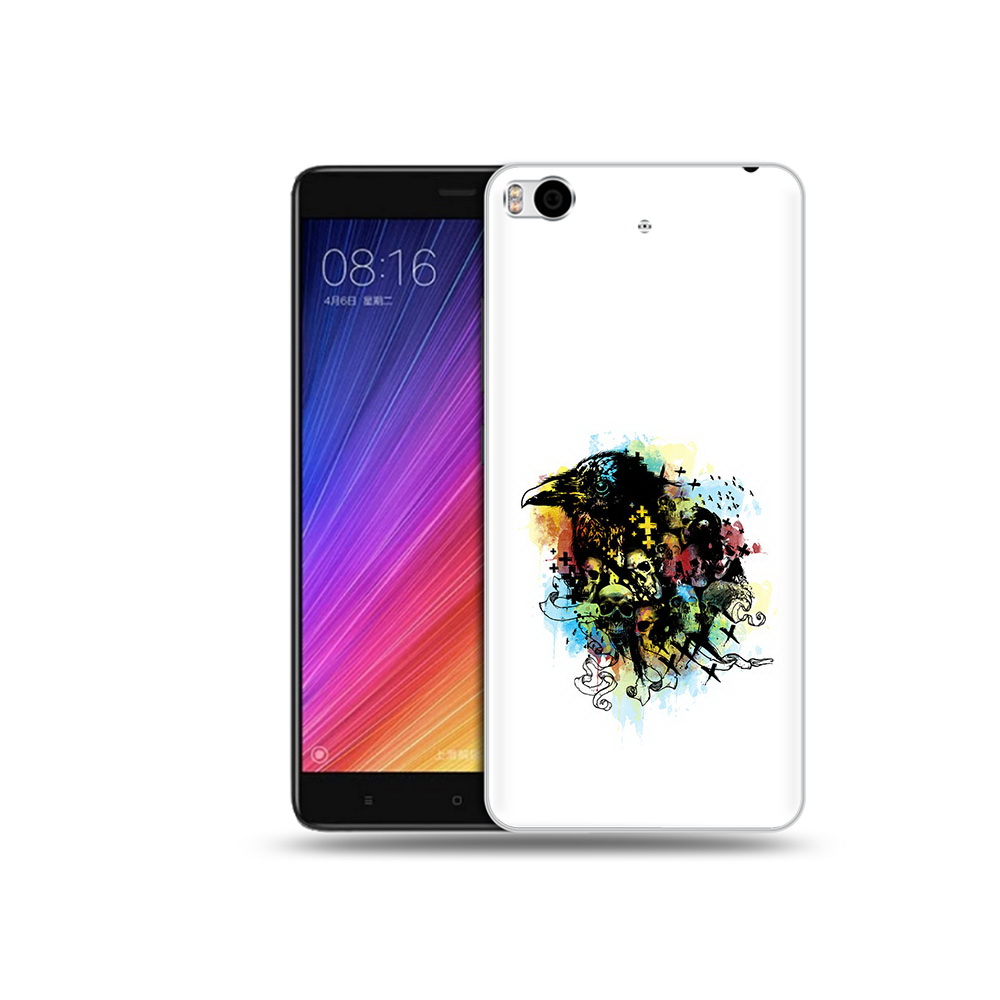 

Чехол MyPads Tocco для Xiaomi Mi 5S ворон и черепа (PT91899.330.273), Прозрачный, Tocco