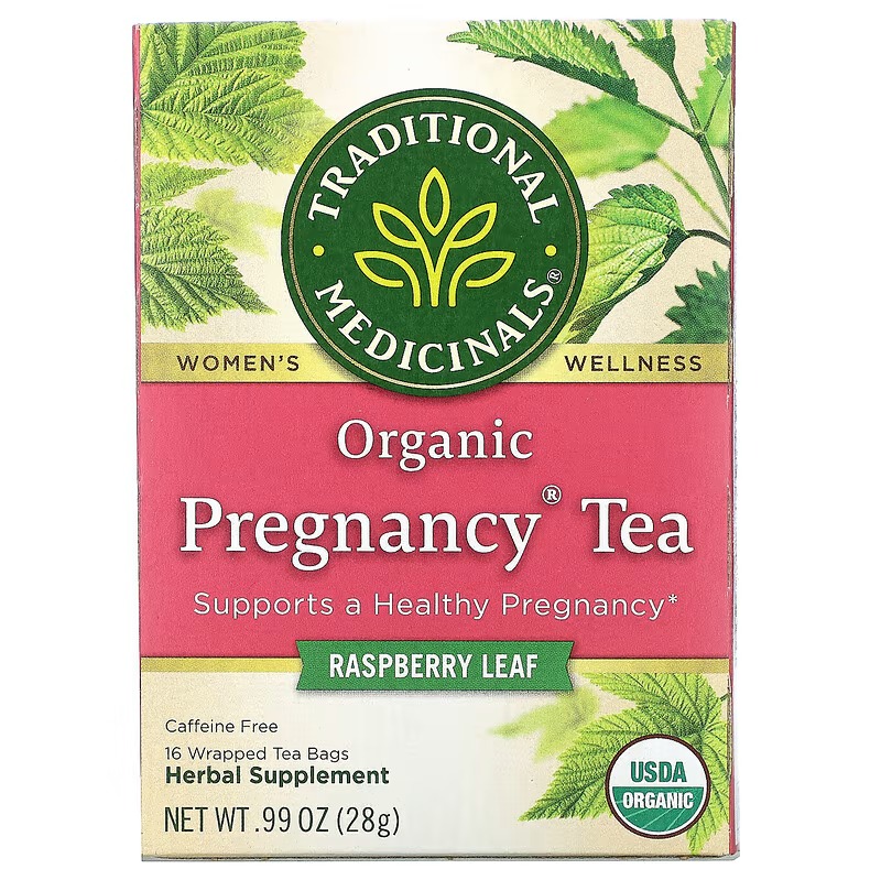 

Чай Traditional Medicinals для беременных, листья малины, без кофеина, 16 пакетиков
