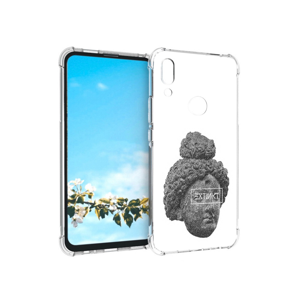 

Чехол MyPads Tocco для Huawei P Smart Z каменное лицо девушки, Прозрачный, Tocco