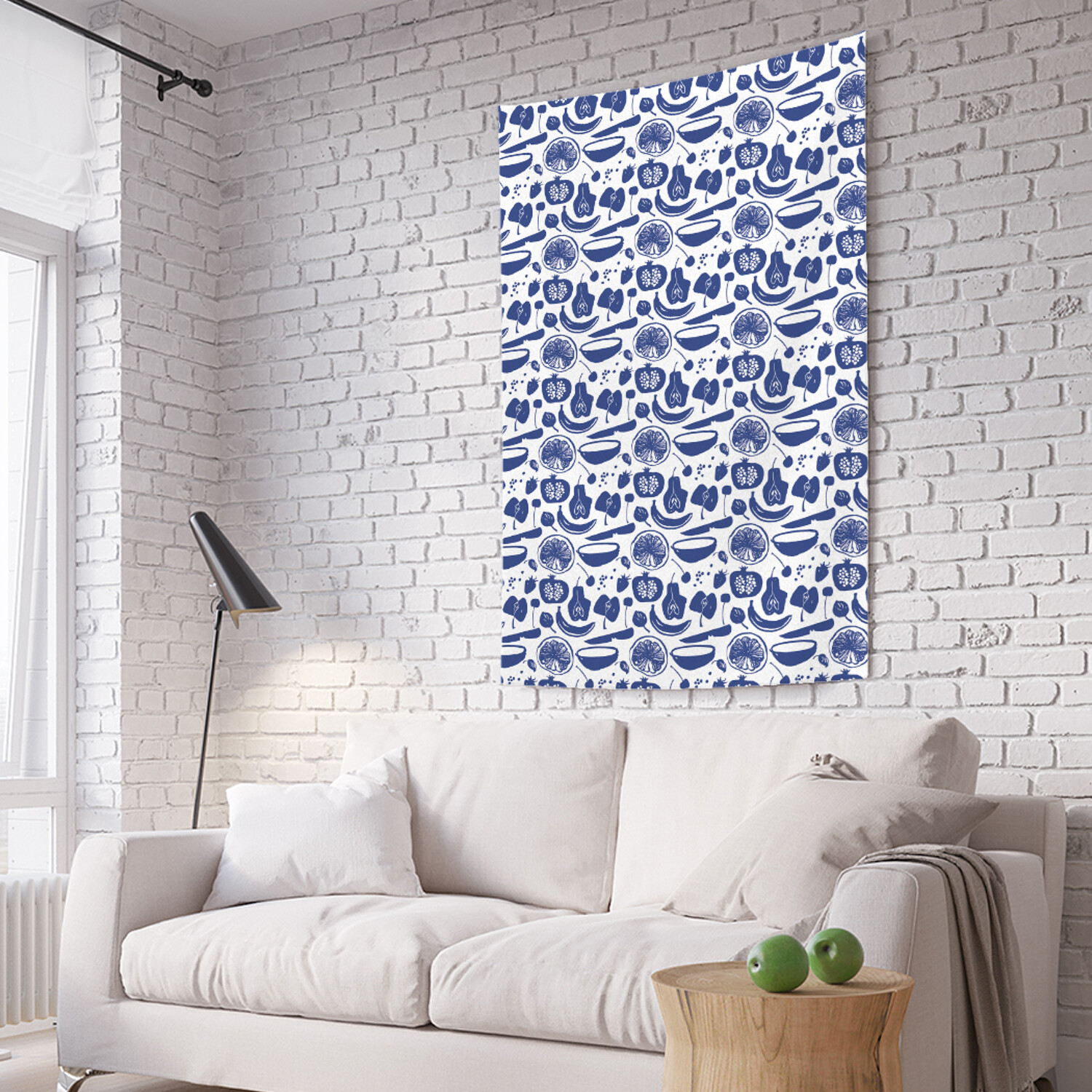 

Вертикальное фотопанно на стену JoyArty Фрукты на кухне 150x200 см, Фрукты на кухне