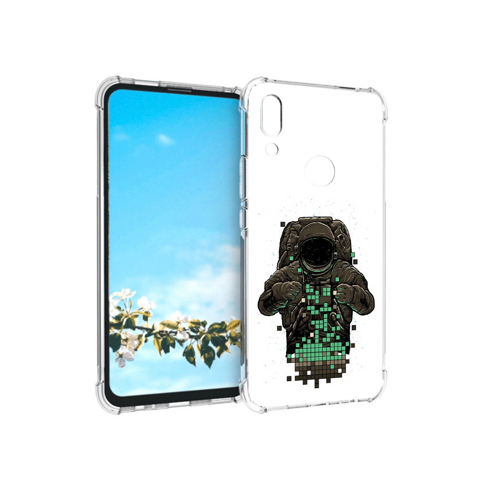

Чехол MyPads Tocco для Huawei P Smart Z космонавт с пикселями, Прозрачный, Tocco