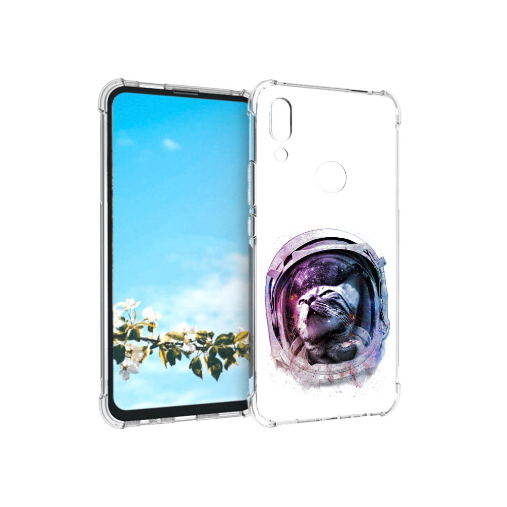

Чехол MyPads Tocco для Huawei P Smart Z кот в шлеме, Прозрачный, Tocco