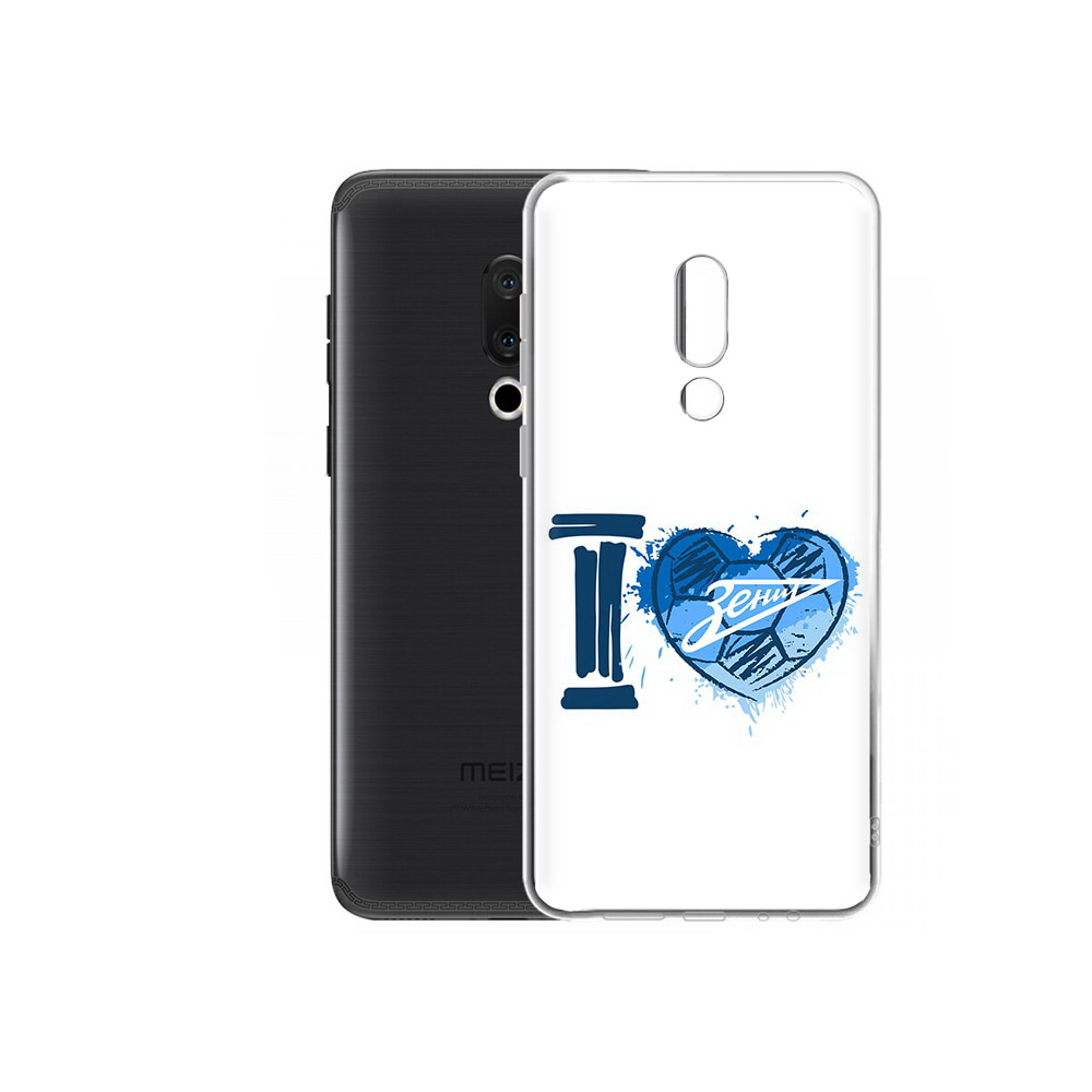 

Чехол MyPads Tocco для Meizu M15 Plus ФК я люблю зенит, Прозрачный, Tocco